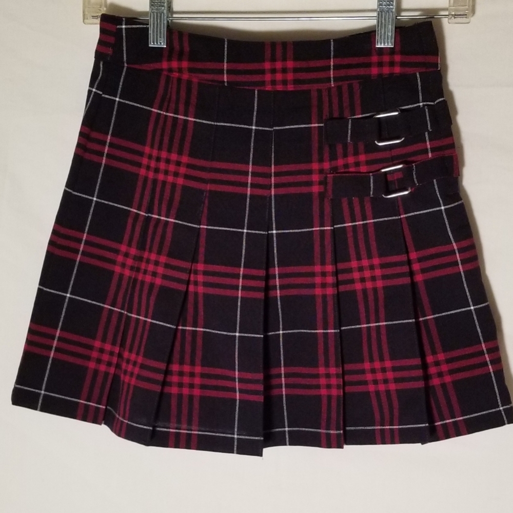 French Toast girls red and blue plaid skort